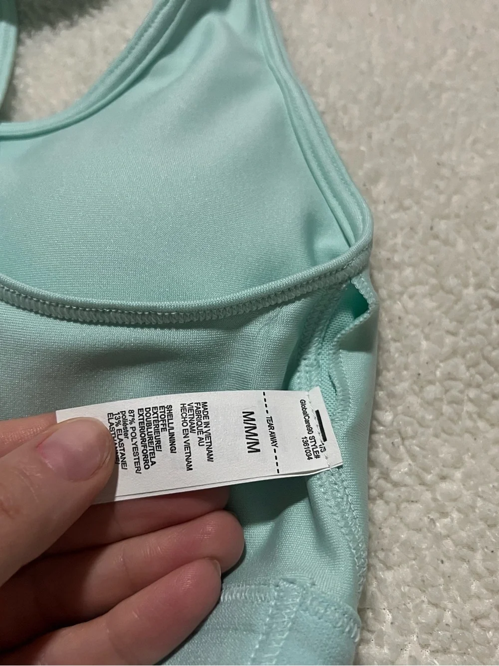 Under Armour Light Mint Crossback Sports Bra